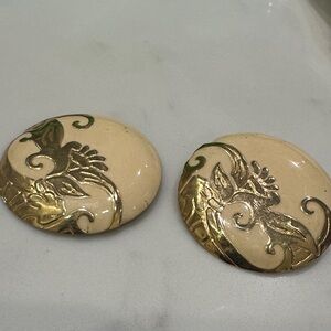 Vintage Berebi Art Nouveau style clip on earrings